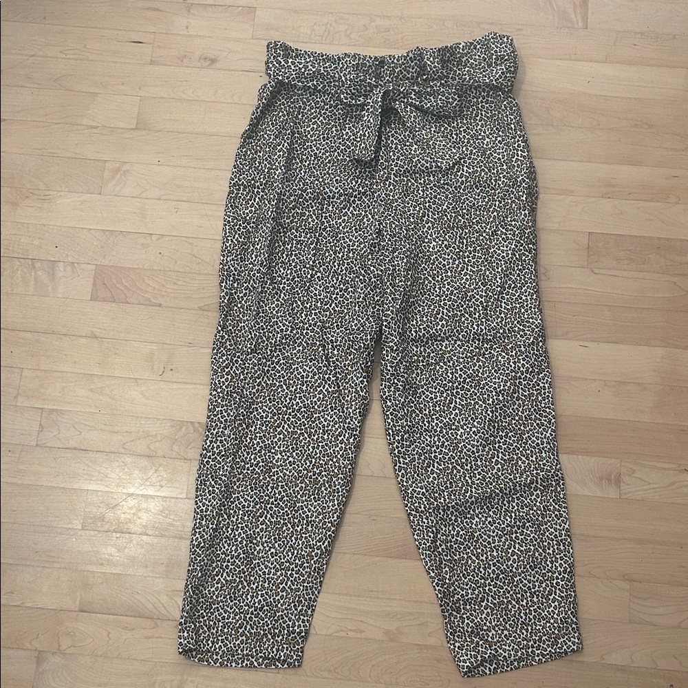 Banana Republic Leopard Print Cropped Pants